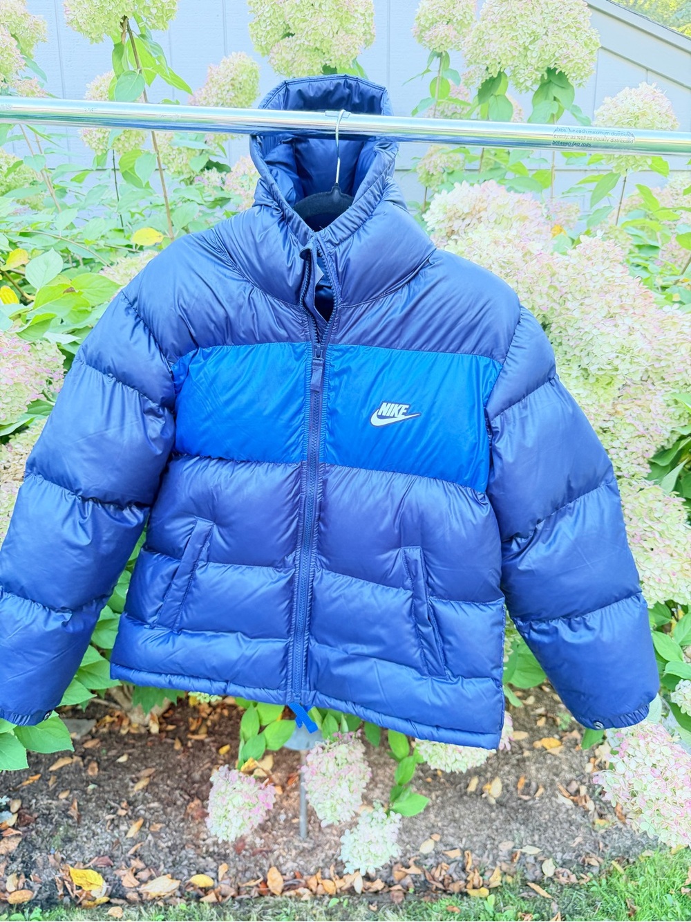 Nike Kids Navy and Royal Blue Puffer Jacket